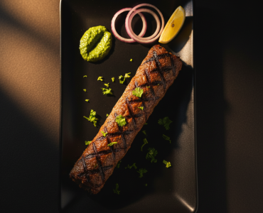 Juicy mutton kebab cooked in traditional tandoor at Tandoor Tales